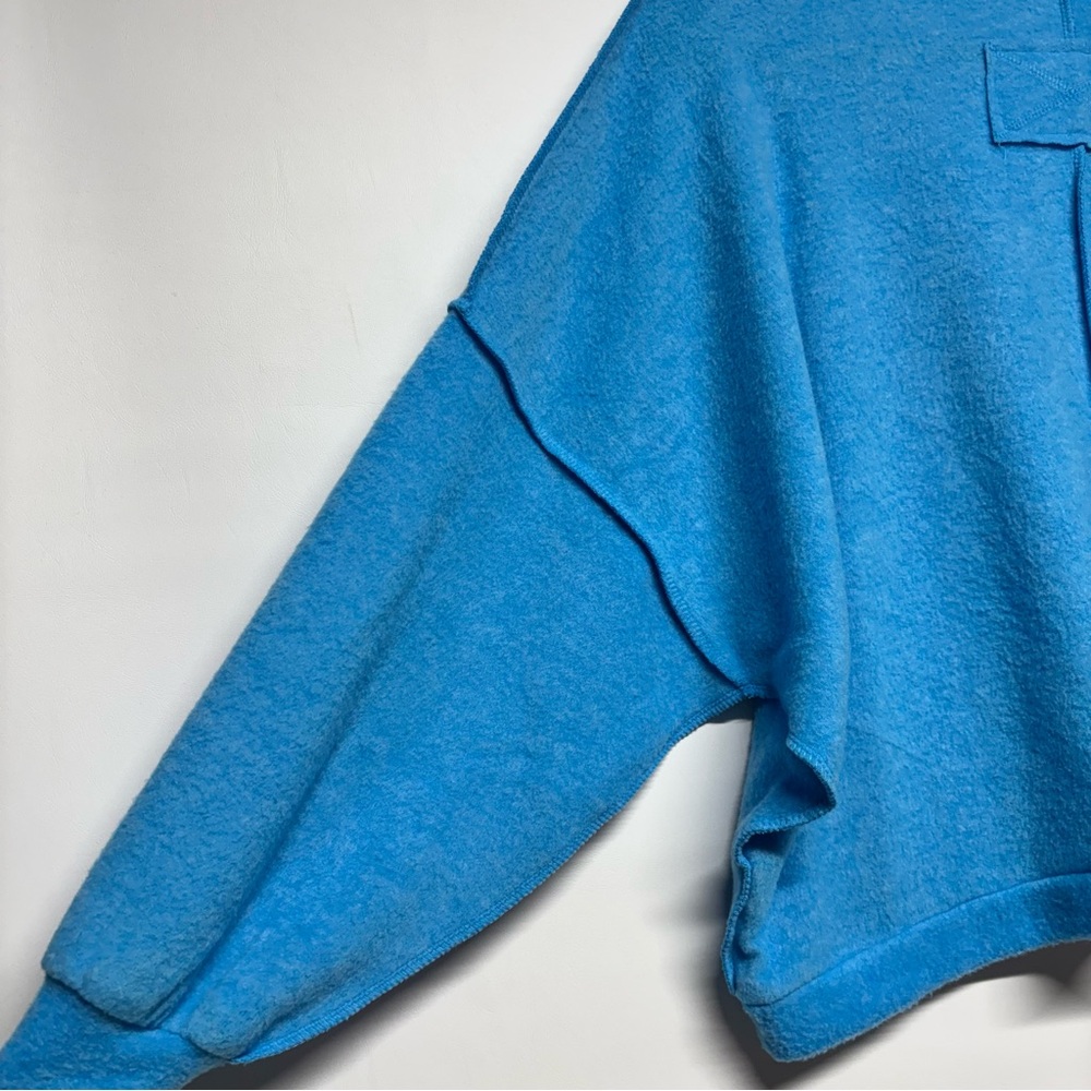 ✨ Zenana Brushed Melange Hacci Cropped Sweater Size L-XL - Picture 6 of 11